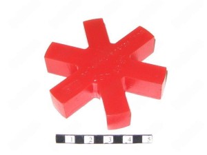 Вставка упругой муфты эластичная (звездочка) 70*15 , M72/оранжевый , без отверстия, 6 лучей прямоугольной формы, 33-01-467-poly 