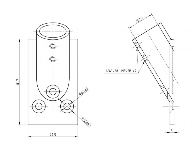 Основание стойки леера 1"(25,4 мм), 30 град, прямоугольное, арт. 66178_Kof,          Kofuku  Основание стойки леера 1"(25,4 мм), 30 град, прямоугольное, арт. 66178_Kof,          Kofuku