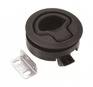 Ручка для люка врезная, утапливаемая, черная, 38мм
