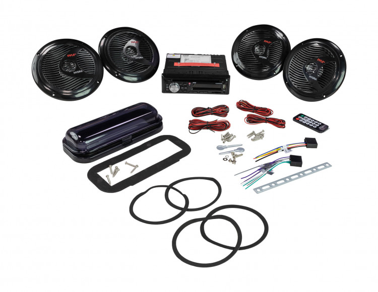 Морская акустика 1DIN PYLE PLCDBT95MRB, комплект, арт. PLCDBT95MRB,          PYLE  Морская акустика 1DIN PYLE PLCDBT95MRB, комплект, арт. PLCDBT95MRB,          PYLE