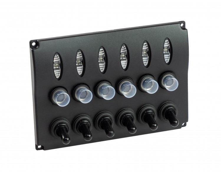 Панель бортового питания 6 переключателей, индикация, автоматы, арт. 10236,          AAA  Панель бортового питания 6 переключателей, индикация, автоматы, арт. 10236,          AAA