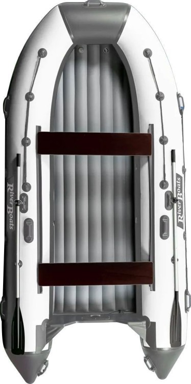 Надувная лодка ПВХ, RiverBoats RB 350 НДНД, серо-белый, арт. RB350NDGW,          RiverBoats 
