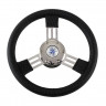Рулевое колесо PEGASO обод черный, спицы серебряные д. 300 мм 