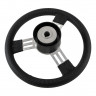 Рулевое колесо PEGASO обод черный, спицы серебряные д. 300 мм 