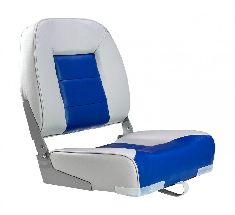 Кресло складное мягкое, обивка винил, цвет серый/синий, арт. 75121GB-MR,          MARINE ROCKET 