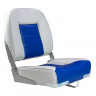 Кресло складное мягкое, обивка винил, цвет серый/синий, Marine Rocket 