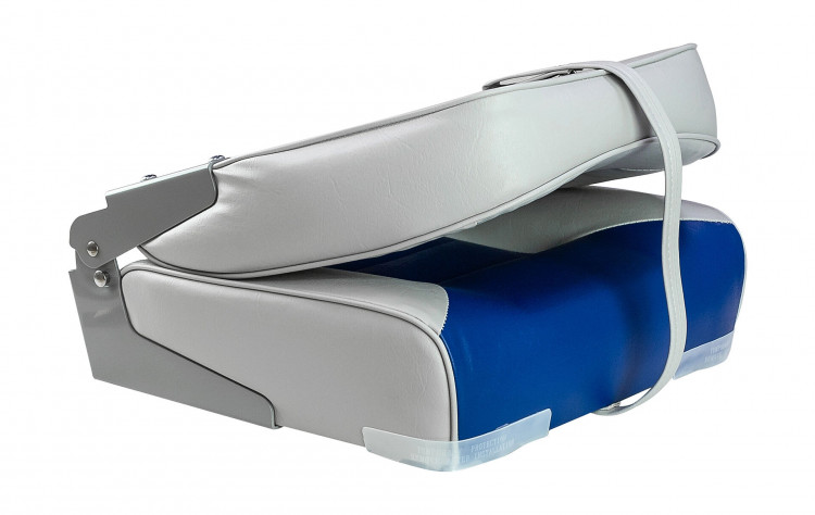 Кресло складное мягкое, обивка винил, цвет серый/синий, арт. 75121GB-MR,          MARINE ROCKET 