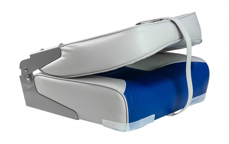 Кресло складное мягкое, обивка винил, цвет серый/синий, арт. 75121GB-MR,          MARINE ROCKET 