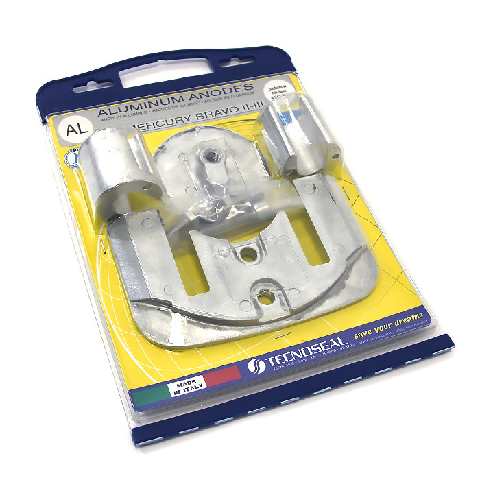 Комплект алюминиевых анодов BRAVO TWO, арт. KITBRAVOII-IIIAL,          Tecnoseal 
