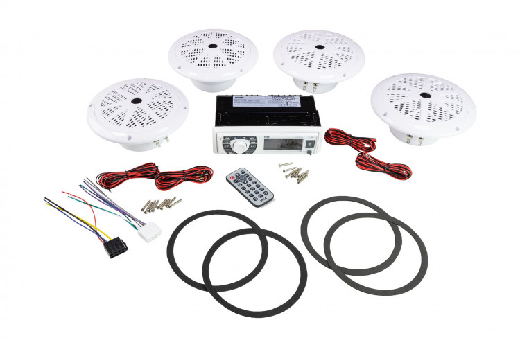 Морская акустика 1DIN PYLE PLMRKT38W, комплект, арт. PLMRKT38W,          PYLE  Морская акустика 1DIN PYLE PLMRKT38W, комплект, арт. PLMRKT38W,          PYLE