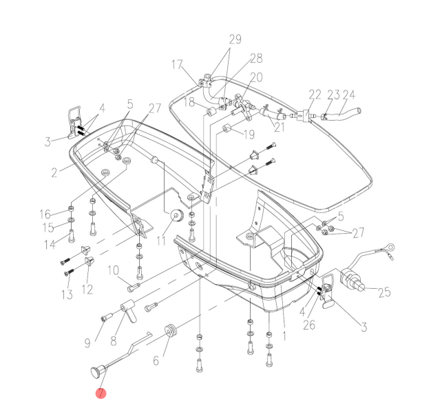 Тяга заслонки обогащения HIDEA MARLIN 3,5 (3.5F- Ⅱ-07.07.00) (PREMARINE), арт. 3.5F- Ⅱ-07.07.00,          PREMARINE 