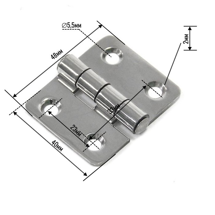 Петля неразъемная 48х40х2мм SUNFINE, арт. SF31007,          SUNFINE MARINE 