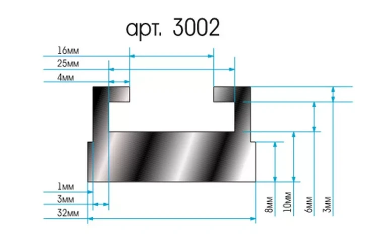 Склиза для  снегоходов Yamaha (арт. 3002) (GARLAND 25), графит, 163 см, арт. 2195,          ЦЕНТРПЛАСТ 