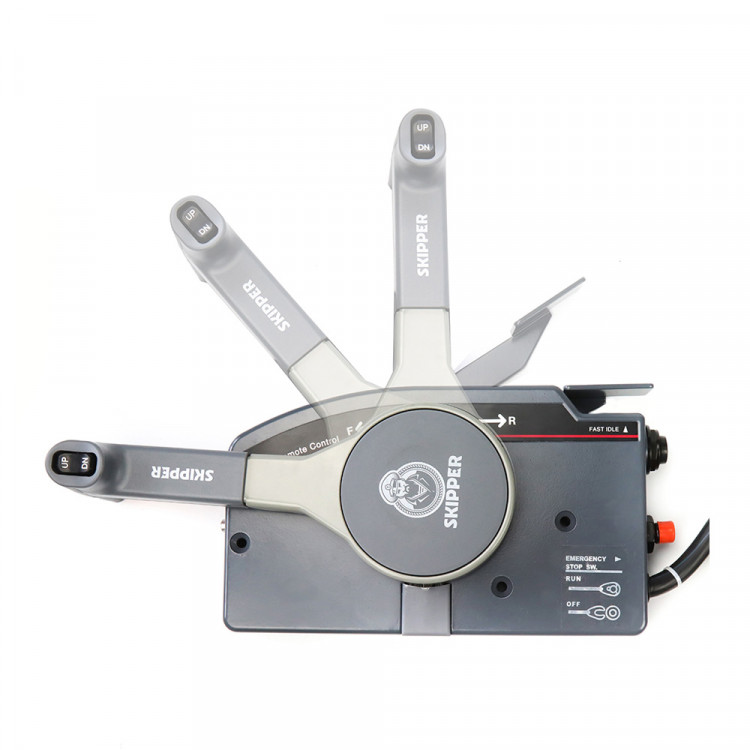 Пульт ДУ  для Yamaha 703, с кнопкой гидроподъема, фишка на 10  пинов, толкает газ, арт. SK703-48205-16-P-ts,          Skipper 