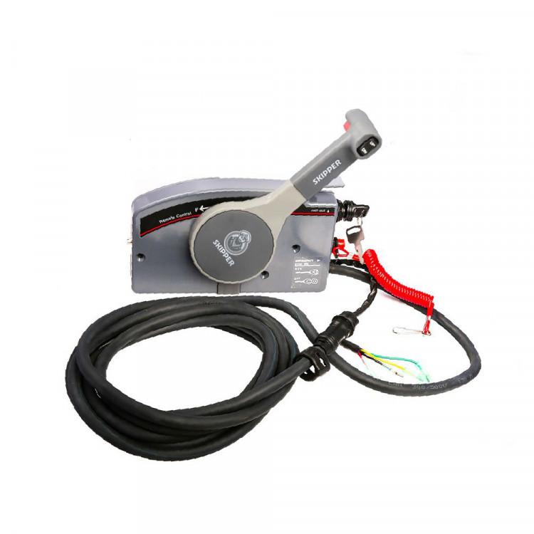 Пульт ДУ  для Yamaha 703, с кнопкой гидроподъема, фишка на 10  пинов, толкает газ, арт. SK703-48205-16-P-ts,          Skipper 