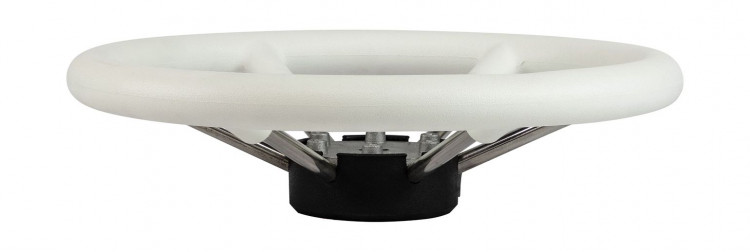 Рулевое колесо LEADER TANEGUM белый обод серебряные спицы д. 330 мм, арт. VN7330-08,          Volanti Luisi 