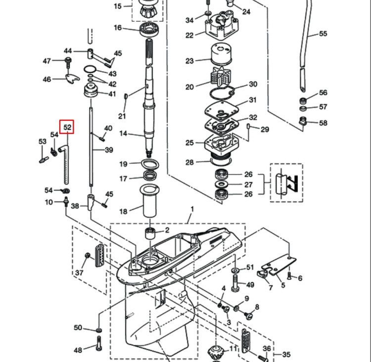 Трубка спидометра (перепускной шланг) Tohatsu 9,8-50, арт. 98AL-401000,          TOHATSU 