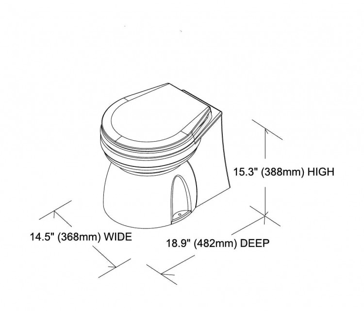 Унитаз с электрической помпой 12V, арт. 15499A12 (1548012),          TMC  Унитаз с электрической помпой 12V, арт. 15499A12 (1548012),          TMC