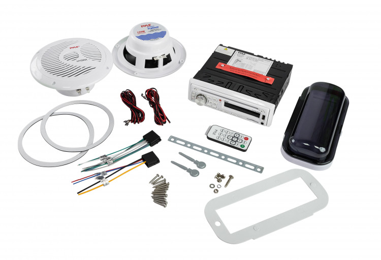 Морская акустика 1DIN PYLE PLCDBT65MRW, комплект, арт. PLCDBT65MRW,          PYLE  Морская акустика 1DIN PYLE PLCDBT65MRW, комплект, арт. PLCDBT65MRW,          PYLE