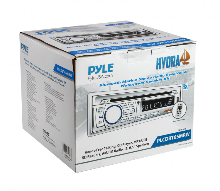 Морская акустика 1DIN PYLE PLCDBT65MRW, комплект, арт. PLCDBT65MRW,          PYLE  Морская акустика 1DIN PYLE PLCDBT65MRW, комплект, арт. PLCDBT65MRW,          PYLE