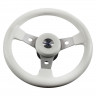 Рулевое колесо DELFINO обод белый,спицы серебряные д. 310 мм, арт. VN70103-08, Volanti Luisi Рулевое колесо DELFINO обод белый,спицы серебряные д. 310 мм, арт. VN70103-08, Volanti Luisi