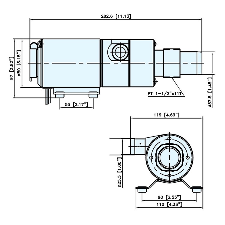 Мацераторная помпа, 45 л/мин, 24 В., арт. 10017154,          TMC 