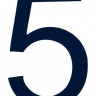 Знак номера 5, синий 