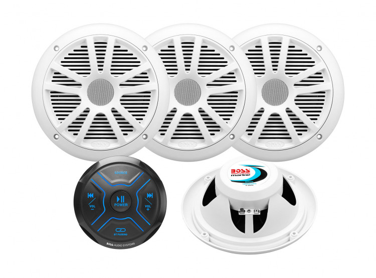 Морская магнитола BOSS MG250W.64 (комплект4), арт. MG250W.64,          Boss Audio  Морская магнитола BOSS MG250W.64 (комплект4), арт. MG250W.64,          Boss Audio