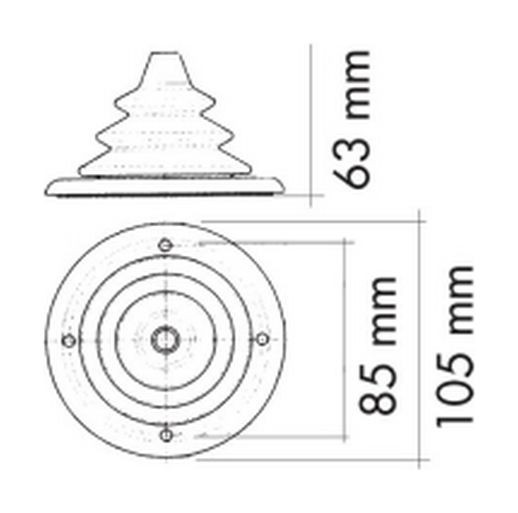Уплотнитель для тросов управления черный, д. 105 мм, арт. CU2806,          CanSB  Уплотнитель для тросов управления черный, д. 105 мм, арт. CU2806,          CanSB
