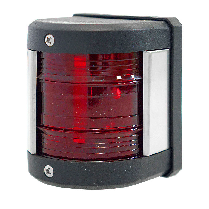 Огонь бортовой красный, черный корпус высота 75 мм, арт. 050201,          Homer 