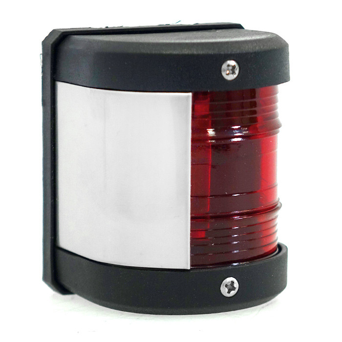 Огонь бортовой красный, черный корпус высота 75 мм, арт. 050201,          Homer 