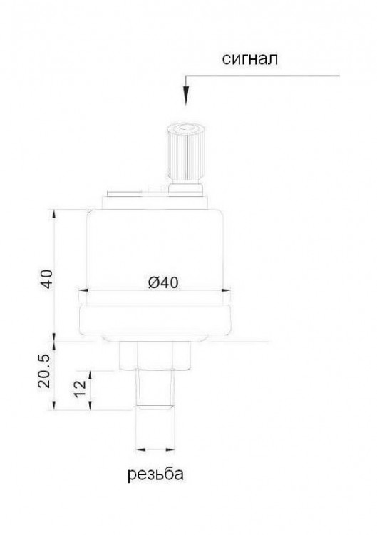 Датчик давления масла 0-10 бар, без аварийной сигнализации, резьба 1/8", арт. OPS0001MR,          MARINE ROCKET 