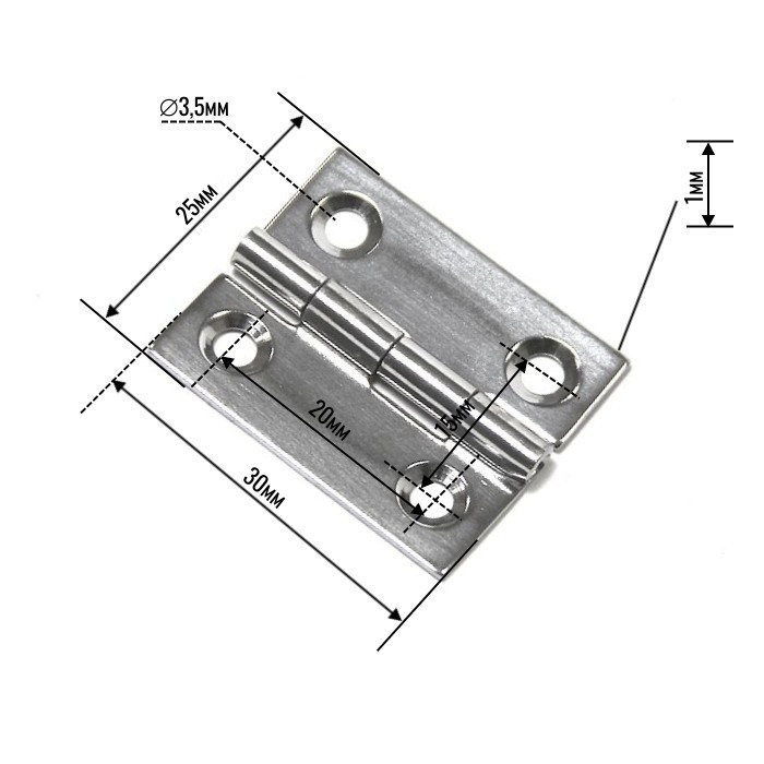 Петля неразъемная 30х25х1мм SUNFINE, арт. SF31011-1,          SUNFINE MARINE 