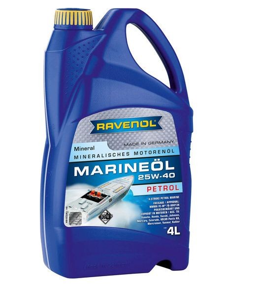 Моторное масло RAVENOL Marineoil PETROL 25W-40 mineral (4L), арт. 1163220-004,          МАСЛО/СВЕЧИ 