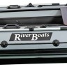 Надувная лодка ПВХ, RiverBoats RB 410 НДНД, серо-оранжевый, арт. RB410NDGO,          RiverBoats 