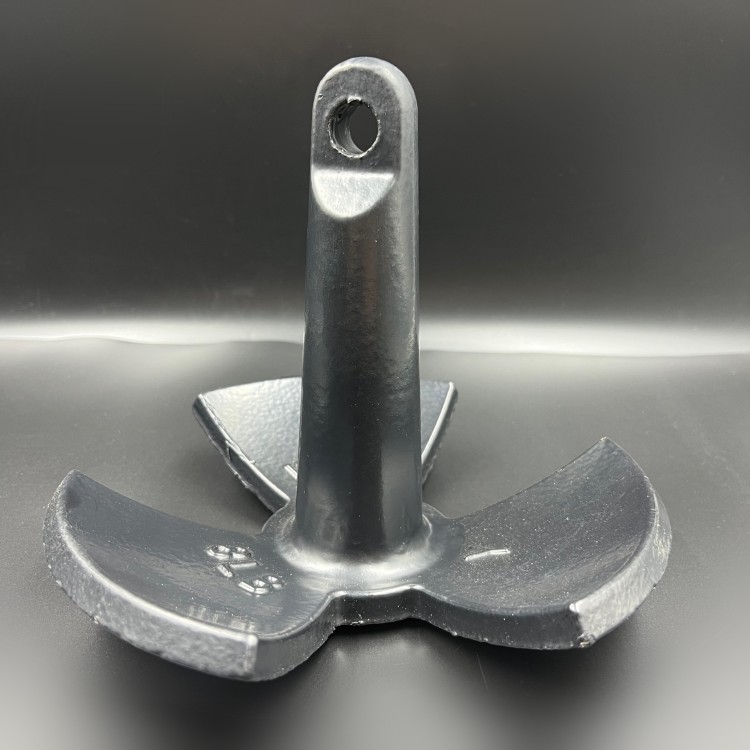 Якорь речной 3-х лепестковый (черный) с ПВХ покрытием 3.6кг (Allshine), арт. Anchor-3-Black-3.6kg_2000000194400,          ALSHINE 