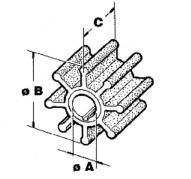 Крыльчатка помпы охлаждения двигателя Mercury 500309, арт. 500309,          CEF 