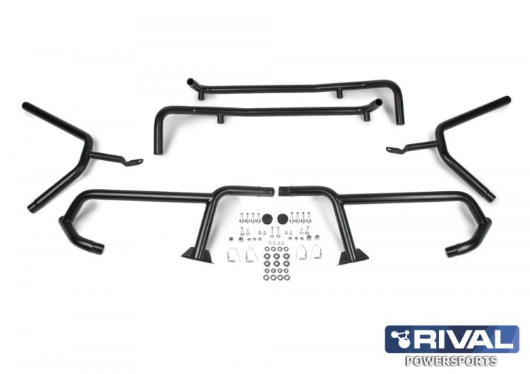Бампер передний с боковой защитой Polaris Ranger 1000XP + комплект крепежа, арт. 444.7458.1-riv,          Rival 