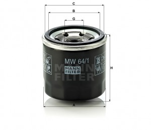 Фильтр масляный MW 64/1, Mann-filter  