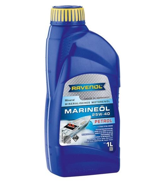 Моторное масло RAVENOL Marineoil PETROL 25W-40 mineral (1L), арт. 1163220-001,          МАСЛО/СВЕЧИ 