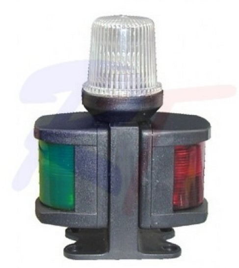 Огонь навигационный комбинированный на стойке, черный, арт. RTN-30429,          Rivertec 