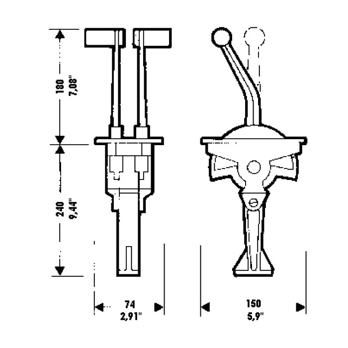 Контроллер горизонтального крепления с блокировкой, арт. B58,          Ultraflex 