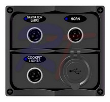 Панель выключателей, черная, RTJ-10141-BK