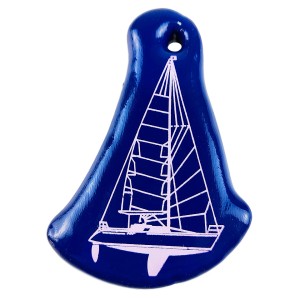 Брелок плавающий "Яхта", голубой
