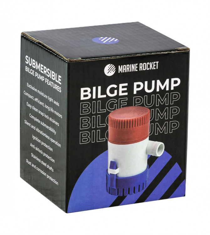 Помпа осушительная Marine Rocket, 750GPH (2838.75 л/ч), 12 В, арт. MR8028-750,          MARINE ROCKET 