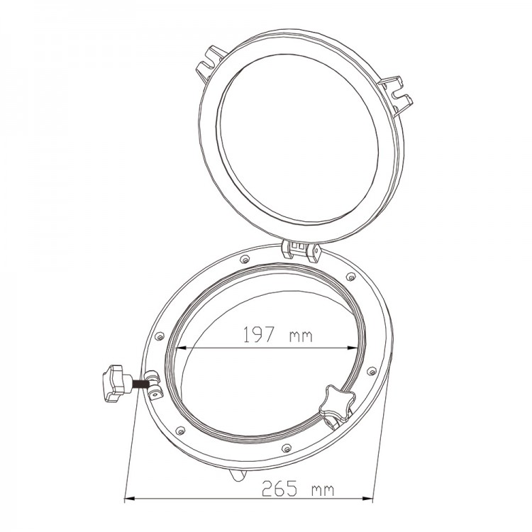 Иллюминатор SeaFlo, 197 (265) мм, SFPP1-02-ts, арт. SFPP1-02-ts,          SeaFlo  Иллюминатор SeaFlo, 197 (265) мм, SFPP1-02-ts, арт. SFPP1-02-ts,          SeaFlo