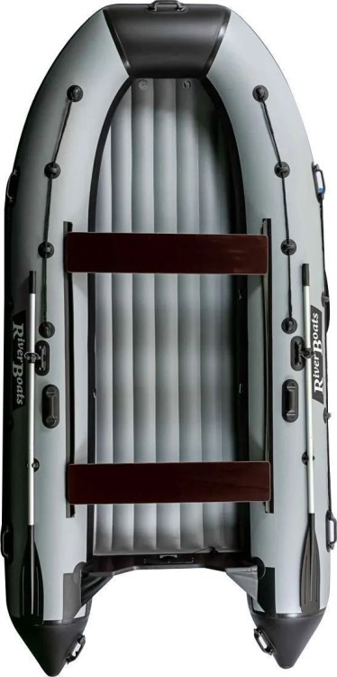 Надувная лодка ПВХ, RiverBoats RB 430 НДНД, черно-серый, арт. RB430NDBG,          RiverBoats 