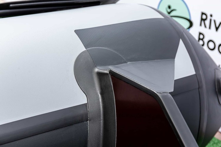 Надувная лодка ПВХ, RiverBoats RB 430 НДНД, черно-серый, арт. RB430NDBG,          RiverBoats 