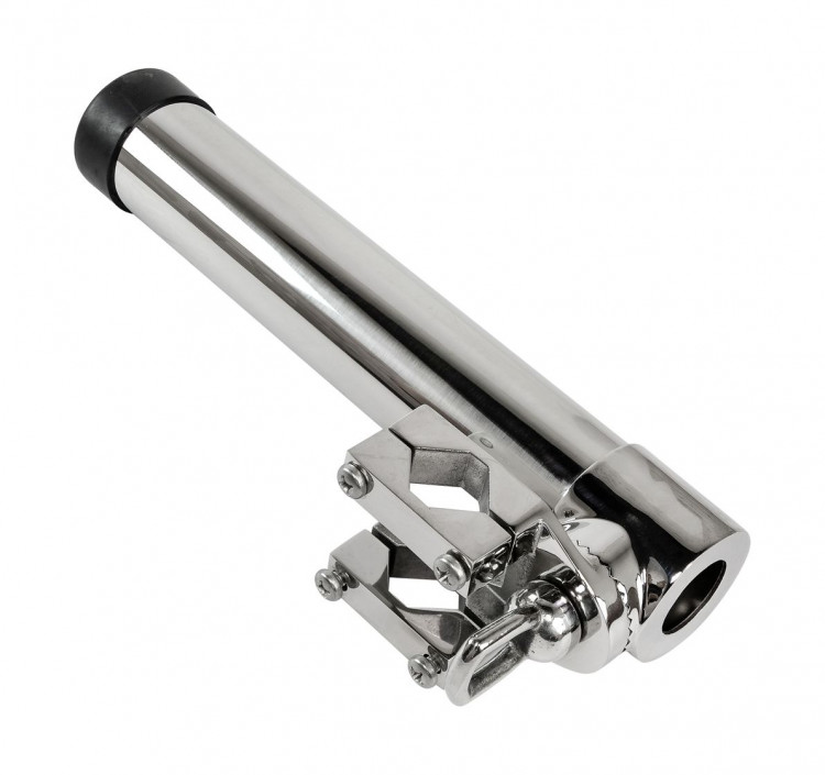 Держатель спиннинга нержавеющий с креплением к лееру, арт. S.M1602-42.5_MR,          Marine Rocket 