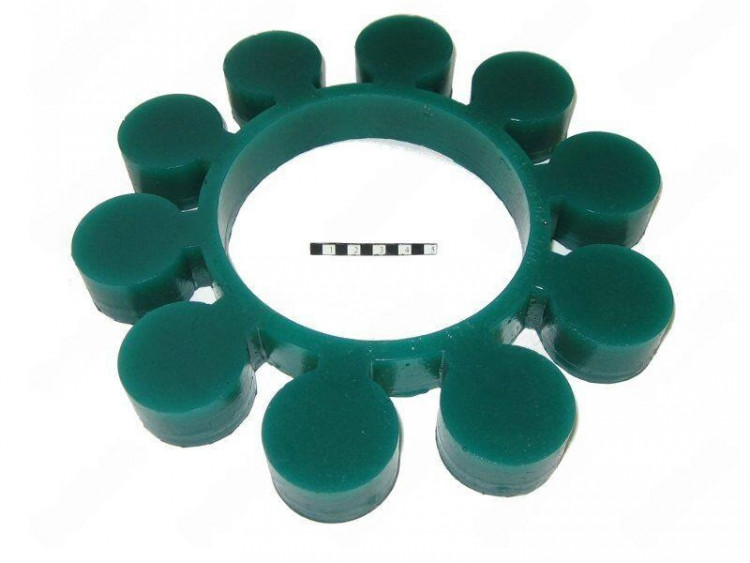 Вставка упругой муфты эластичная (звездочка) 225*118*35 ,  ! , с отверстием, 10 лучей круглой формы ,  !, 33-01-474-poly , арт. 33-01-474-poly,          Полиуретан 
